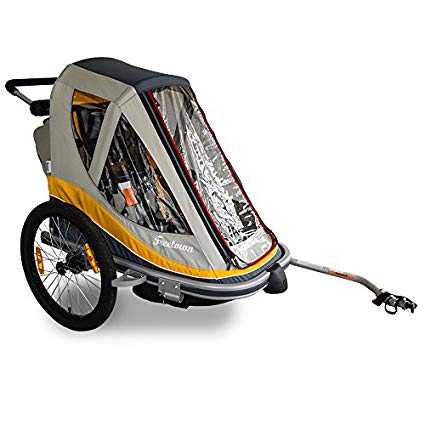 Freetown SWEET ROLL Two Child Bike Trailer with Stroller Conversion Kit